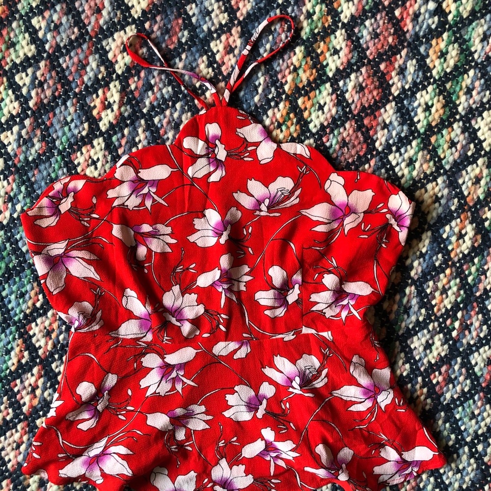 Monteau Floral Tank Top Sz XL